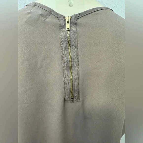 Worthington Criss Cross V Neck Tunic in Taupe - Picture 10 of 10